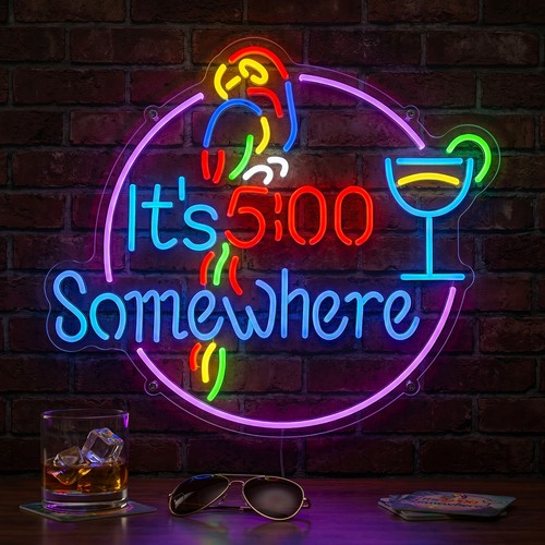 Its clock somewhere neon - o’clock,