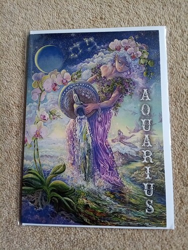 Aquarius greetings card - aquarius,