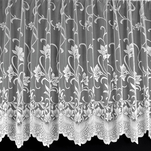 Net window white lace curtains - net,