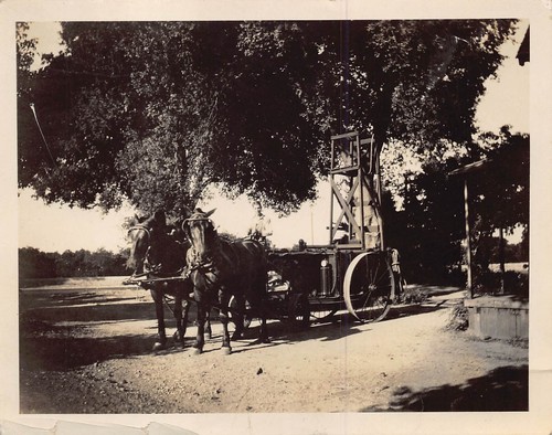 Horse drawn fire engine - fire,