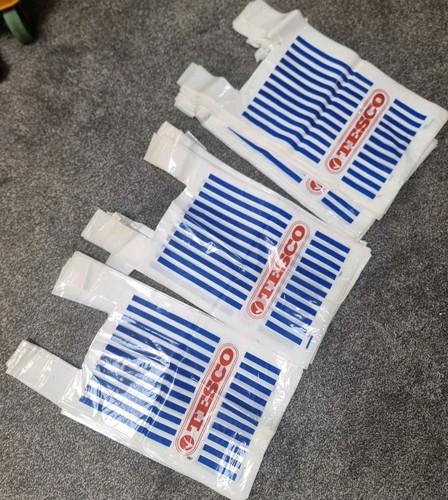 Vintage tesco plastic carrier - vintage,