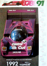 Jaguar XJR 14  Silk Cut Topics Poster Original Small Factory Poster 42cm x 30cm