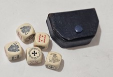 Vintage poker dice - dice, case