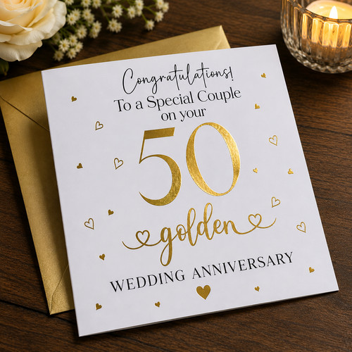 Personalised 50th golden - personalised,
