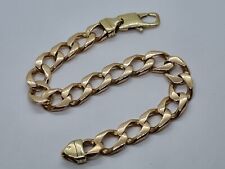 Gents Stunning 9ct Gold 9.75" Curb Bracelet - Fully hallmarked