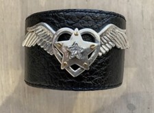 Leather Star Wing Cuff by