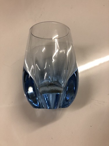 Whitefriars blue glass vase - glass,