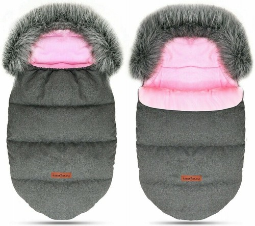 Baby footmuff fluffy collar - footmuff,