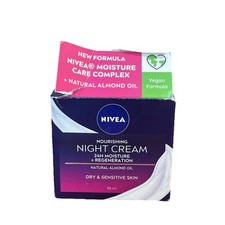 Nivea Nourishing Night Cream 24hr Moisture Dry/Sensitive 50ml