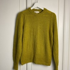 Per Una M&S Alpaca Wool Jumper Size UK 14 Chartreuse Lime Green Knit Sweater