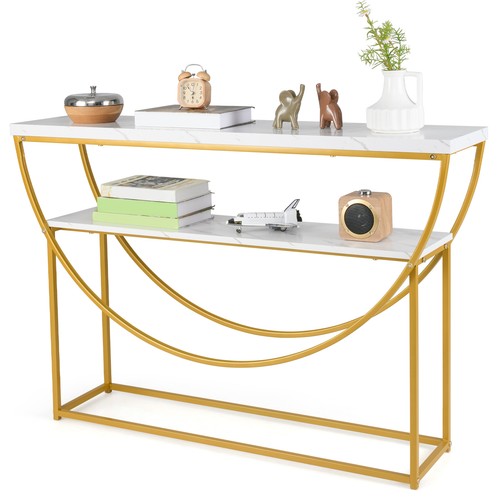Tier faux marble console - 2,