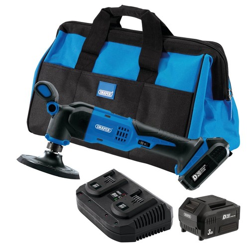 Draper polisher kit 20v - polisher, 2x3ah
