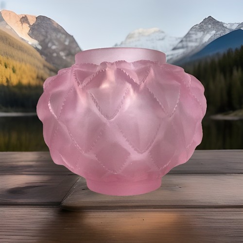 Lalique style crystal pink - xl,