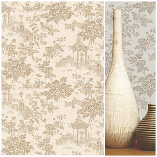 Beige toile jouy - beige, de