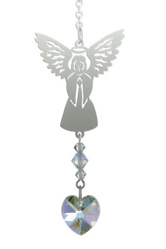 Birthstone angel suncatcher - birthstone,