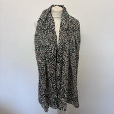 Beck Sondergaard Animal Print Blanket Scarf Greem Beige 100% Cotton