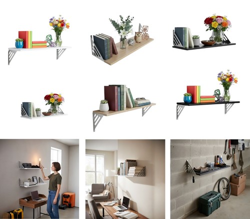 Wall mounted wooden floating - wall,
