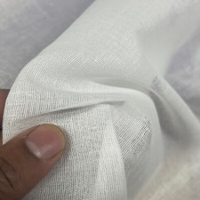10m White 100% Cotton Muslin
