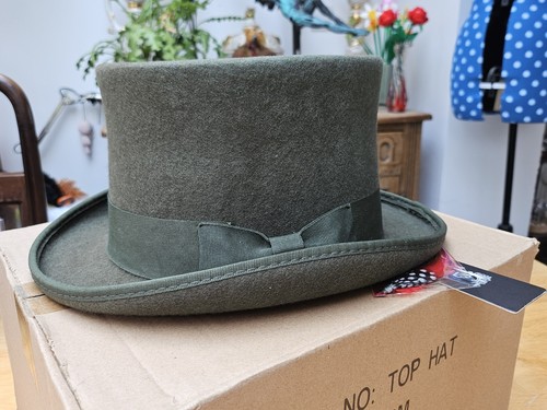 Green top hat fancy dress - hat,,