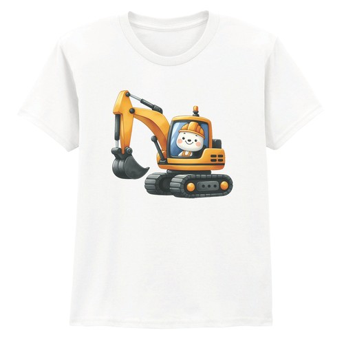 Boys excavator kids shirt - boys,