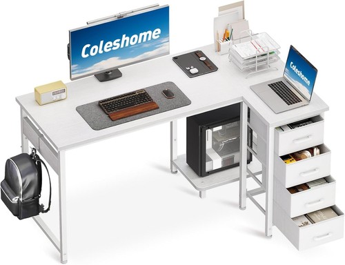 Shaped desk white - shaped, 120x70cm