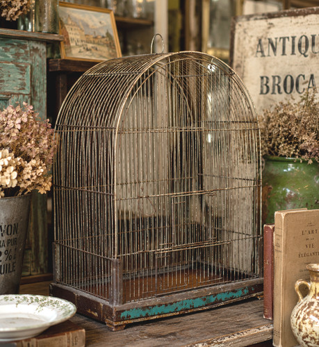 Large antique wire bird - wire,
