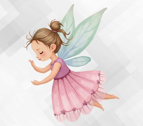 Watercolour fairy wall vinyl - wall,