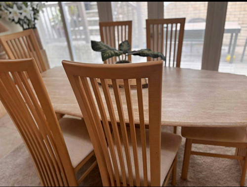 Solid beech wood chairs - 6,
