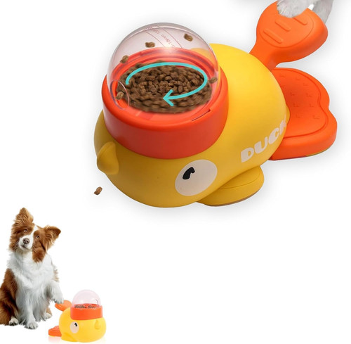 Duck shape dog slow feeder - slow, toy