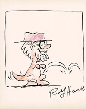 Rolf Harris original Colour drawing of Rolfaroo