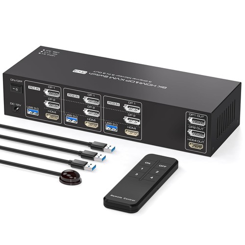 Pvbctcsid kvm switch triple - 8k,