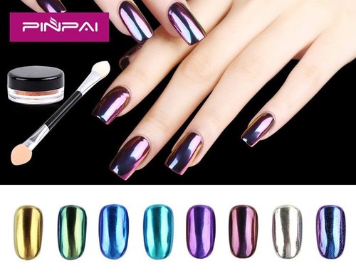 Chrome mirror effect - mirror, nail