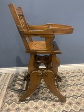 Gorgeous Vintage Metamorphic High Chair and Rocking Chair