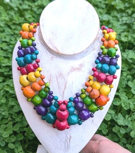 Long chunky wooden - wooden, bead