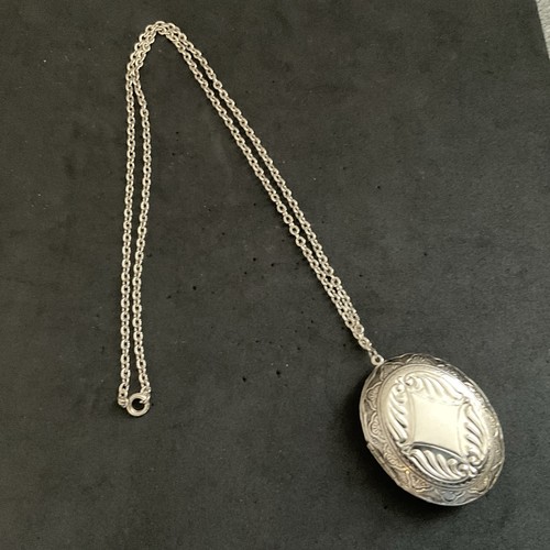 Vintage large silver tone - vintage,
