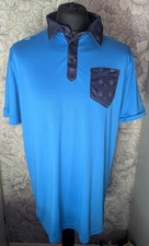 Polo Shirt BUNKER MENTALITY Blue Golf Polo Shirt Size XLarge Used