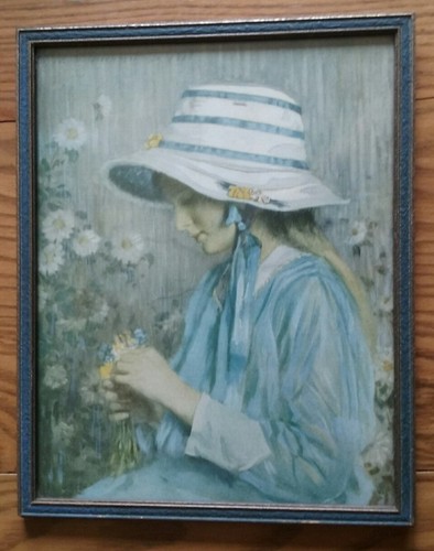 Vintage framed picture - framed, 12"