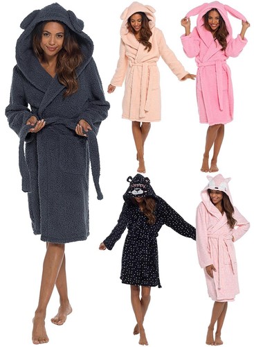 Animal hooded dressing gown - animal,