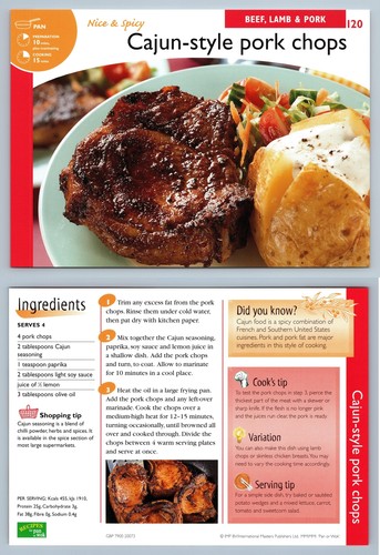 Cajun style pork - chops, #120
