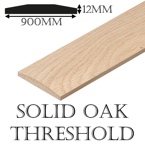 Solid oak flat threshold - oak,