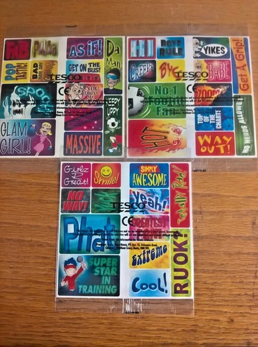 Unused sticker sheets - , x3