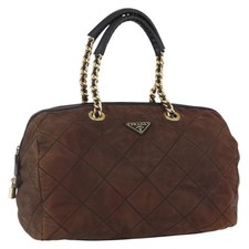PRADA Chain Hand Bag Nylon