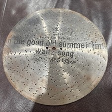 Antique Music Box Tin Disc Swiss 