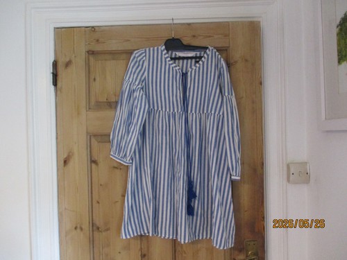 Used striped zara smock dress - used,