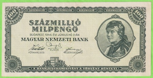 Hungary 1946 100 million - 1946,