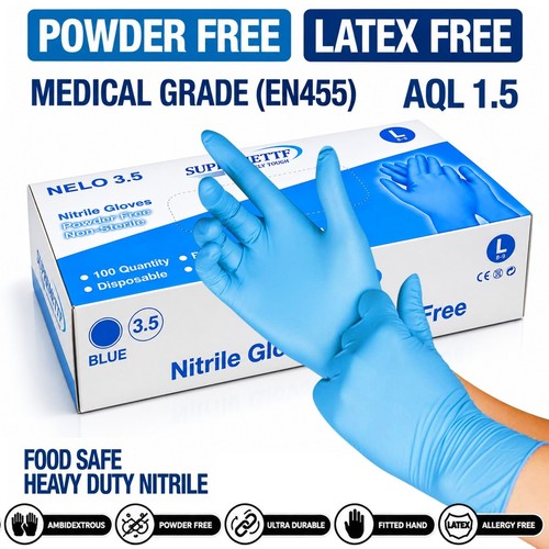 Nitrile gloves powder - free, non