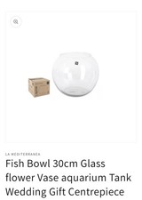 Fish Bowl Table Centrepiece Glass Vase