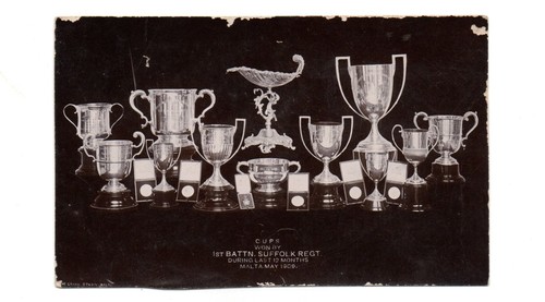 Ww1 postcard 1st battalion - 1st,