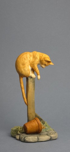 Cat post hunting mouse - cat,