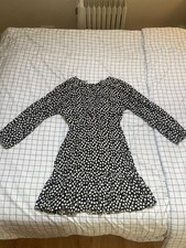 Primark Womens Black Dress With White Pattern